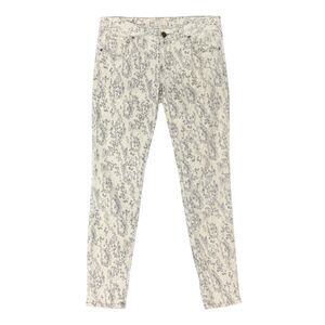 Free People Animal Print Jeans Womens 27 Low Rise Skinny Stretch Ankle Zip Fly